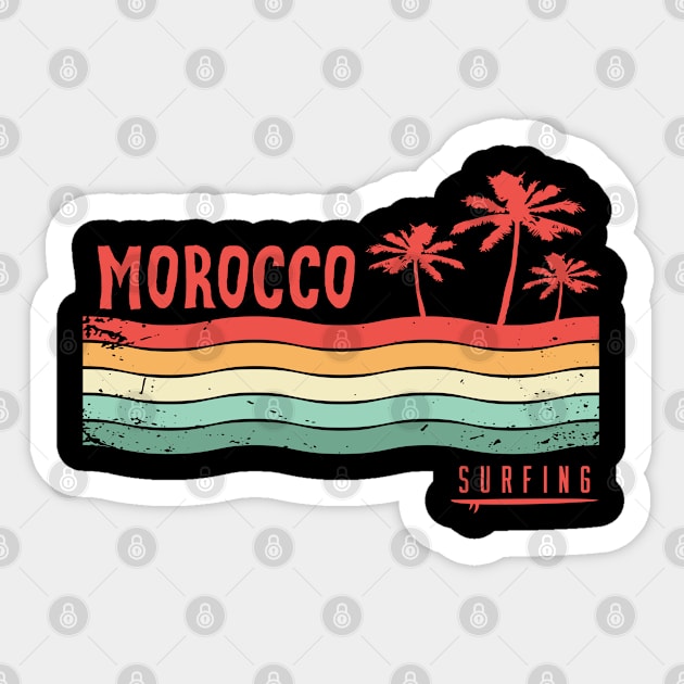 Morocco surfing Sticker by SerenityByAlex